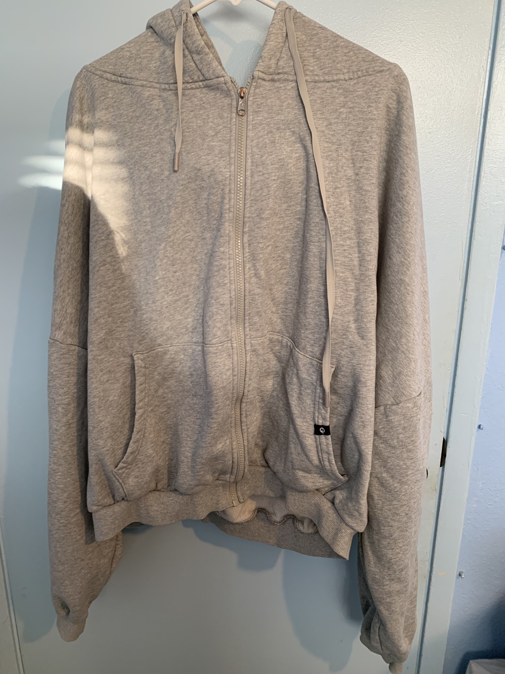Popflex Light Gray Zip-Up Cloud Hoodie